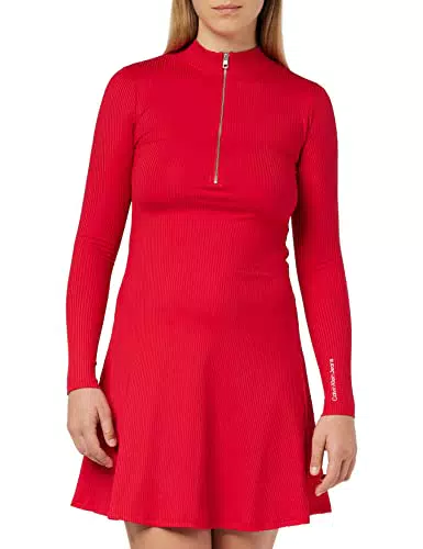 Calvin Klein Abito a Coste con Cerniera Abiti Fit & Flare