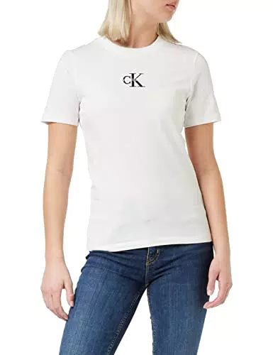 Calvin Klein Monologo Slim Fit Tee Altri Top in Maglia