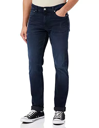 Calvin Klein Slim Pantaloni, Blu, Uomo