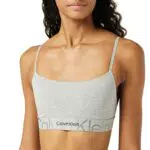 Calvin Klein Unlined Bralette Reggiseno, Grey Heather