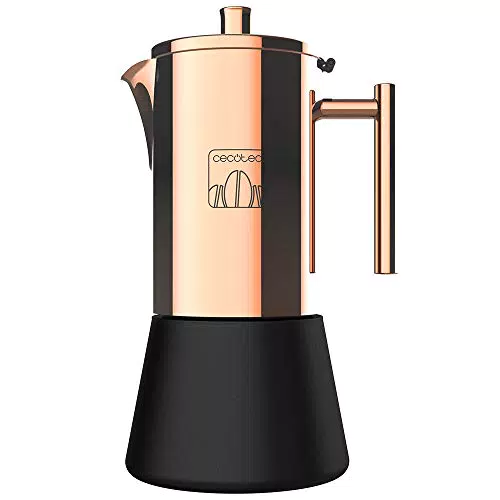 Cecotec 1622 Cumbia Moking 600 - Macchina per caffè Moka fabbricata in acciaio inossidabile per 6 tazze di caffè