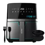 Cecotec Friggitrice ad Aria calda 5, 5 L Cecofry Full InoxBlack Pro 5500 con Accessori. 1700 W