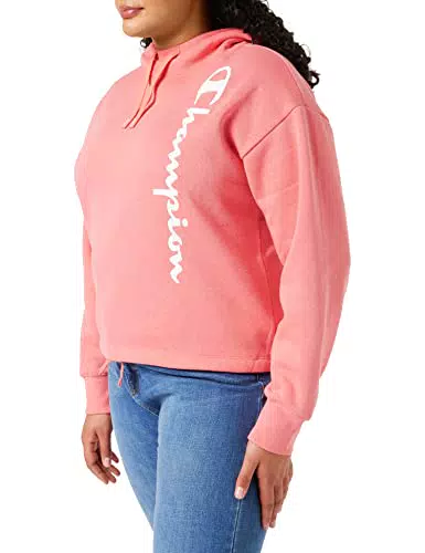 Champion American Classics - Felpa con cappuccio con maxi logo da Donna
