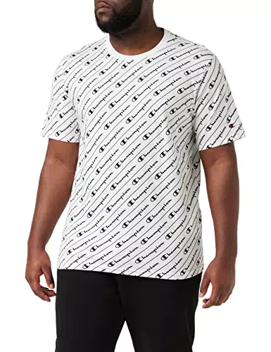 Champion American Tape - Allover Logo S-S T-shirt, Uomo