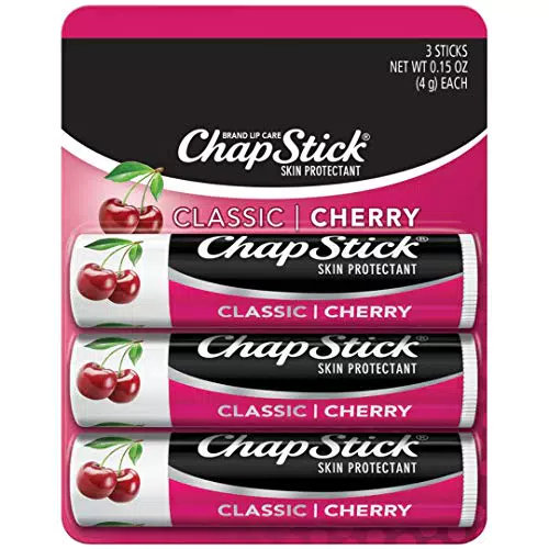 ChapStick Lip Balm, Classic Cherry, SPF 4, 3-5ml sticks