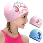 CHENEVER 2 Pezzi Cuffia da Nuoto in Silicone per Ragazze e Ragazzi