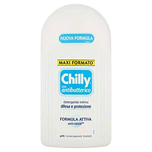 Chilly, Detergente Intimo con Antibatterico, Detergente per l'Igiene Intima con Azione di Difesa e Protezione
