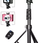 CIRYCASE - Treppiede Selfie All-In-One ed Estensibile con Telecomando Bluetooth 142cm