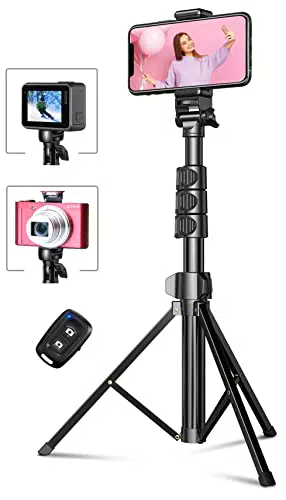 CIRYCASE - Treppiede Selfie All-In-One ed Estensibile con Telecomando Bluetooth 142cm