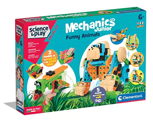Clementoni- Science & Play Build-laboratorio di meccanica e Set Costruzioni per Bambini