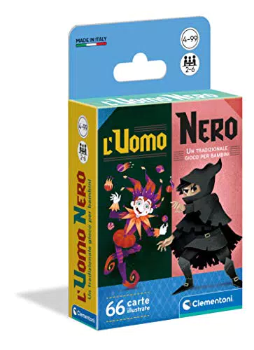 Clementoni- Uomo Nero Carte da Gioco per Bambini