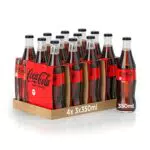 Coca-Cola Zero Zuccheri 12 Bottiglie da 350 ml, Tutto il Gusto della Formula Coca-Cola Senza Calorie