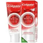 Colgate Dentifricio Sbiancante Max White Ultra Active Foam 50 ml I Denti Più Bianchi in Soli 3 Giorni * I Azione Ossigenata ad Assorbimento Profondo I Clinicamente Testato I Sbiancamento denti