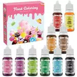 Coloranti Alimentari 10x10ml Colorante Alimentare Liquido Vibranti per Fondente Cuocere