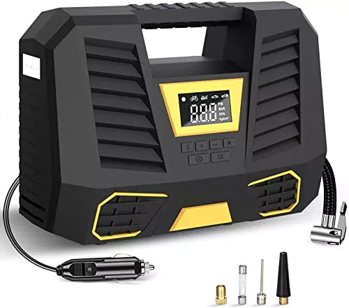 Compressore Aria Portatile per Auto, Mini Compressore Auto Digitale