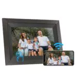 SGIN 10 Cornice Digitale WIFI con Memoria 16 GB, legno marrone