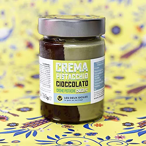 COSTA DOPPIOSENSO CREMA AL PISTACCHIO E CREMA AL CIOCCOLATO FONDENTE con granella di croccantino