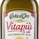 Costa d'Oro Vitapiù 5 oli, 750 ml. Olio ricco di Omega 3 e 6 e vitamina E. Bottiglia da 75 cl