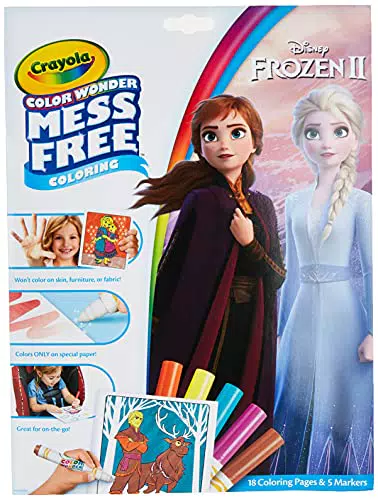 CRAYOLA Color Wonder - Coloring Set con 18 Pagine da colorare e 5 Pennarelli Senza Macchia