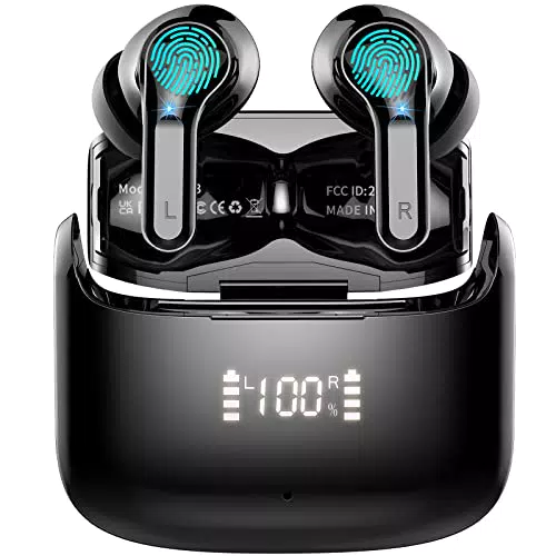 Cuffie Bluetooth, Auricolari Bluetooth 5.3 Cuffie Wireless con HD Mic Stereo