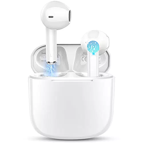 Cuffie Bluetooth Auricolari Bluetooth5.3, Cuffie Wireless in Ear con 4 Mic Bassi Profondi