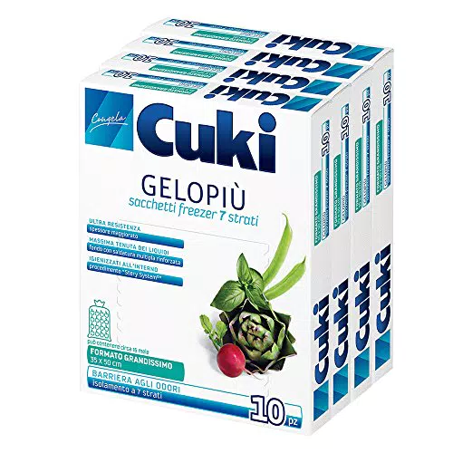 Cuki Gelopiù sacchetti freezer 7 strati grandissimi - 35 x 50 cm - 11 L - 40 pz