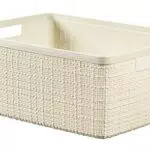 Curver Cestino Juliet in juta 100% plastica riciclata rettangolare