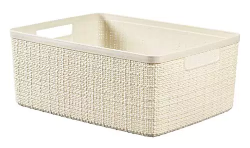 Curver Cestino Juliet in juta 100% plastica riciclata rettangolare