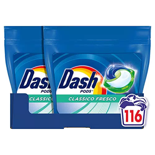 Dash Pods Detersivo Lavatrice In Capsule, 116 Lavaggi
