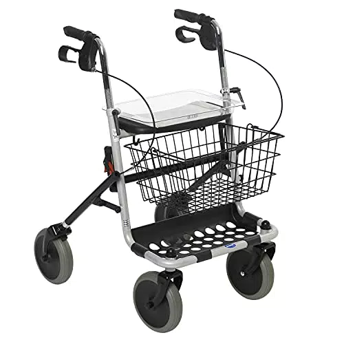 Deambulatore da Esterno per Anziani e Disabili, Grigio