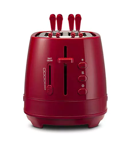 De'Longhi CTLAP2203.R Tostapane con Pinze, Controllo Progressivo del Grado di Tostatura