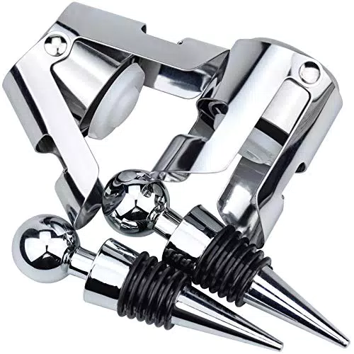 Demason 4 Pezzi Tappi Bottiglie Sottovuoto, Tappi per Bottiglie di Vino o Champagne