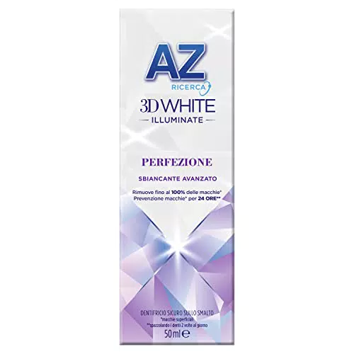 Dentifricio AZ 3D White Perfezione, con Azione Sbiancante Denti Professionale Avanzata