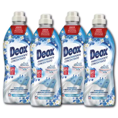 Deox - Ammorbidente Lavatrice Concentrato, 180 Lavaggi, Fiori di Primavera