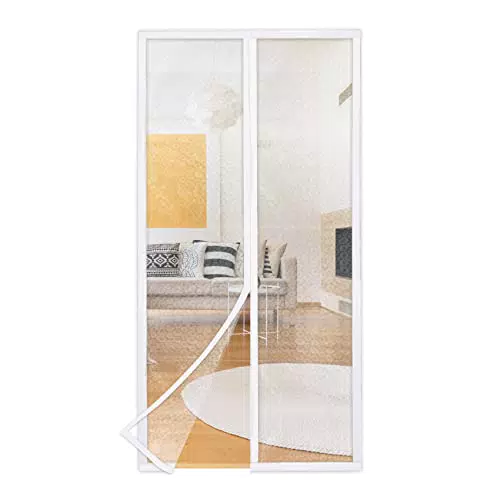 Tenda Magnetica Termica Per Porta 90x200 Cm - Cotone Ispessito Invernale Con Chiusura Automatica - Antispiffero Per Casa, Ufficio