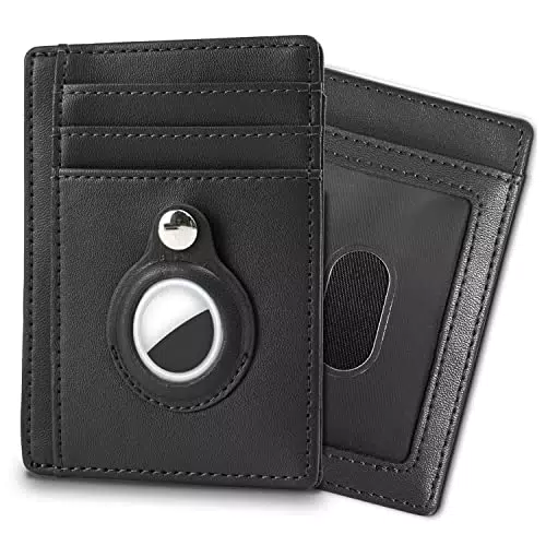 DKWAT Portafoglio Uomo Slim Portacarte uomo, Porta Carte di Credito in Pelle RFID Blocco con 6 Slot Schede