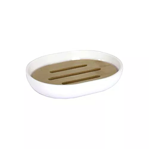 Douceur d'Intérieur Porta Sapone, Poliestere e Bambù