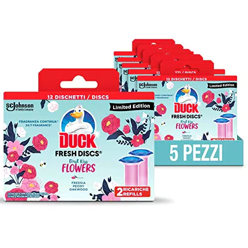 Duck Fresh Discs - Formato Scorta da 10 Ricariche, 60 Dischi Gel Igienizzanti WC