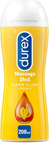Durex Massage 2 in 1, Gel Lubrificante Intimo a Base Acqua e Gel per Massaggi