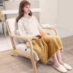 EasyAcc Coperta Riscaldante USB Lavabile Flanella Lana D'Agnello Risparmio Energetico per Anziani