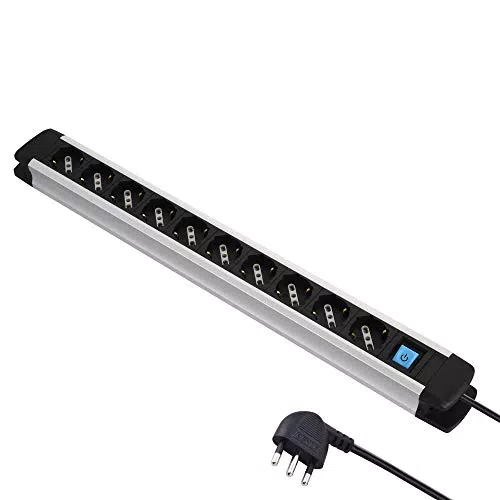 Electraline 61903 Multipresa Alu-Line 10 Posti Polivalenti