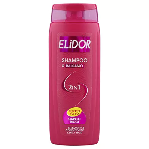 Elidor Shampoo & Balsamo 2 in 1, Per Capelli Ricci con Olio di Macadamia e Burro di Karitè - 250 ML