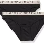 Emporio Armani 2 Confezioni di Slip con Logo Iconic in Microfibra