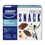 Enervit, Protein Snack al Cioccolato al Latte, Pack di 8 Barrette da 27 Grammi