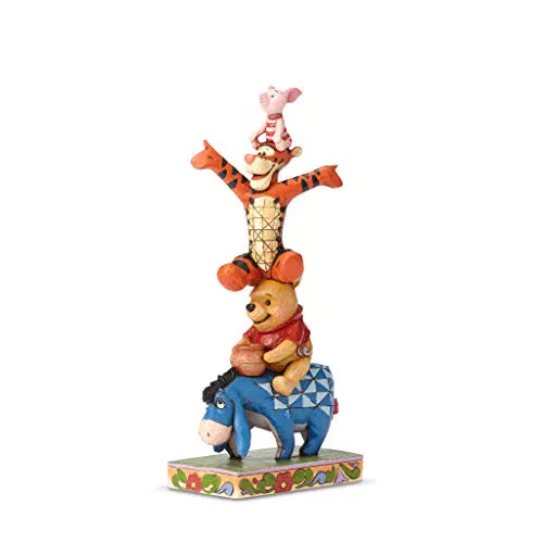 Enesco 4055413 Figurine, Resina, Winnie the Poo, HiHo, Tigro e Pimpi, 9x12x25.5 cm