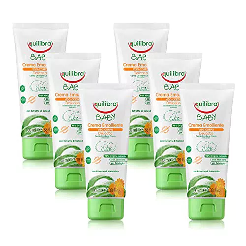 Equilibra Baby, Baby Crema Emolliente Viso-Corpo, Crema Idratante per Neonati e Bambini