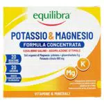 Equilibra - Integratori Alimentari, Potassio e Magnesio con Succo di Arancia, 20 Bustine