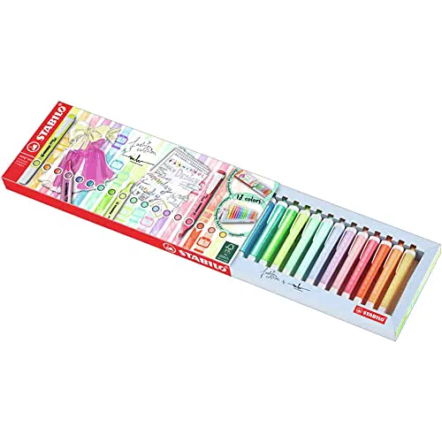 Evidenziatore - STABILO swing cool Desk-Set - 18 Colori Assortiti 8 Neon + 10 Pastel