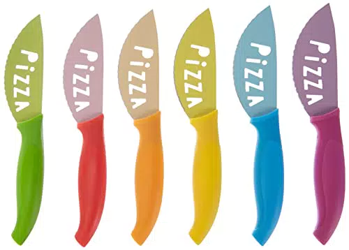 Excelsa Passione Color Set 6 Coltelli Pizza, Acciaio Inossidabile