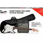 Fender Squier, Stratocaster Pack BLK, con Frontman 10G